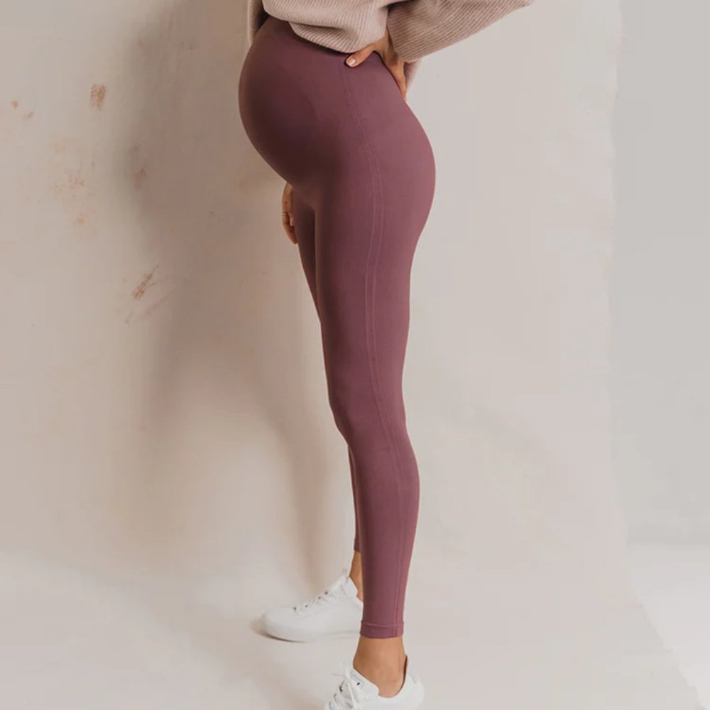 Blanqi Everyday Maternity Belly Support Leggings - Soft Fawn